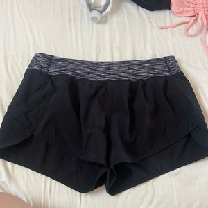 Black running shorts
